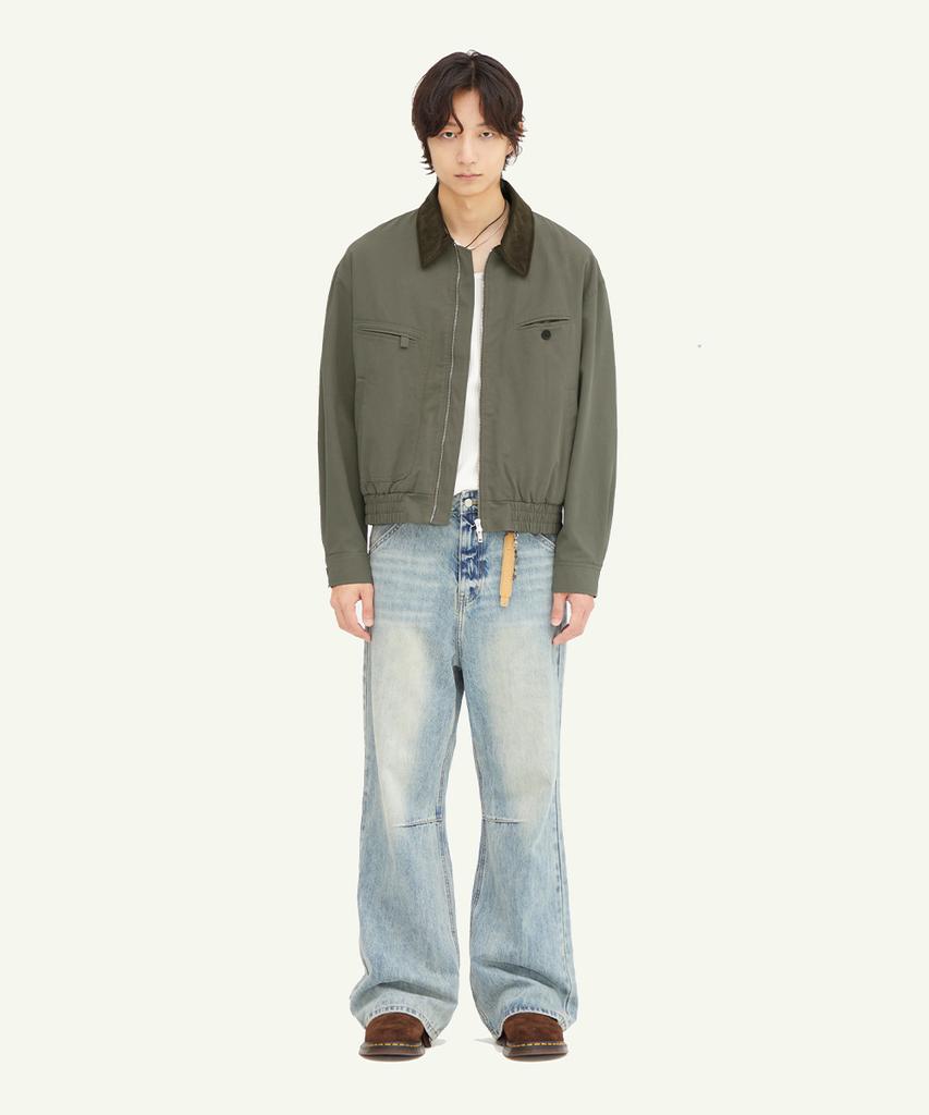 Intempomood Loop Pocket Work Jacket_Khaki