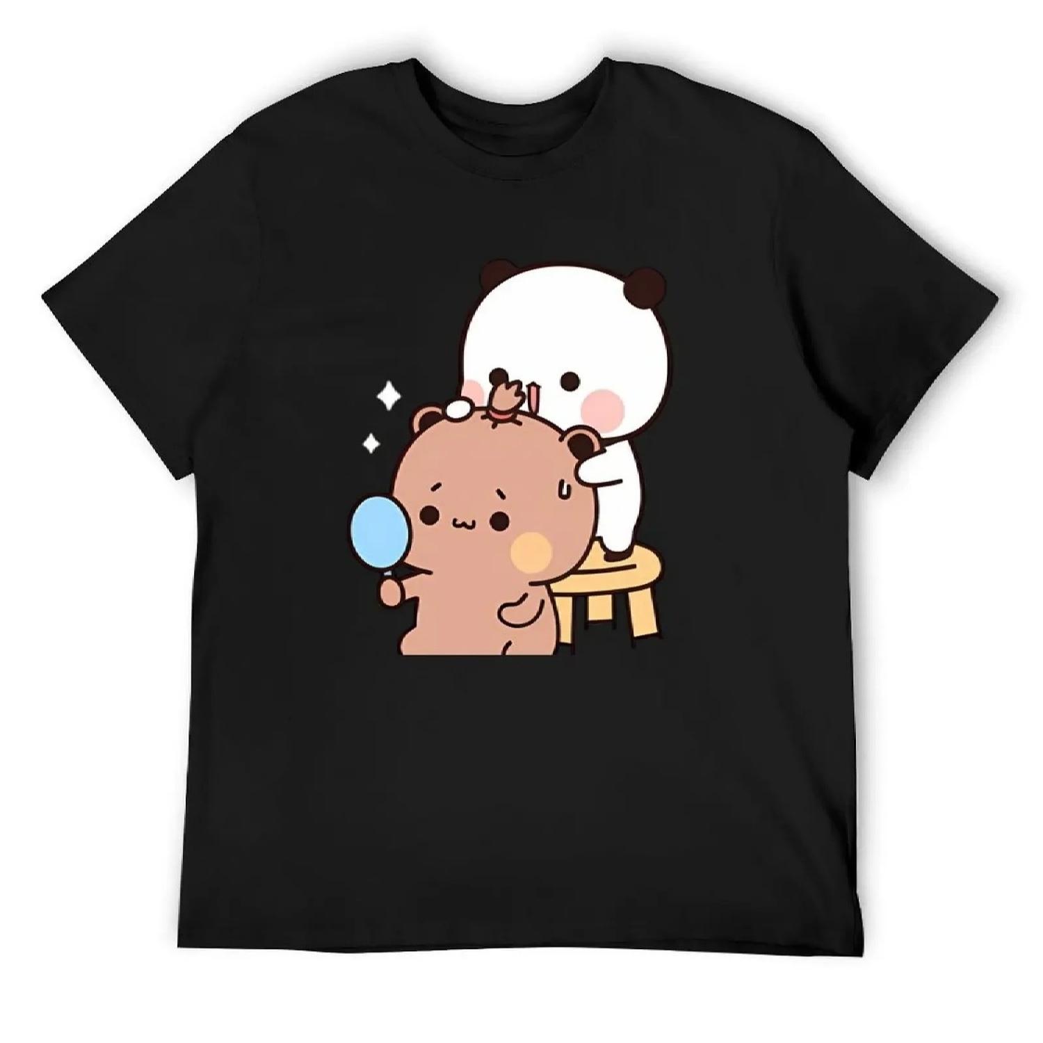 bubu dudu танцуют в любви Футболка милые топы графическая футболка винтажная графическая футболка футболки для мужчин S