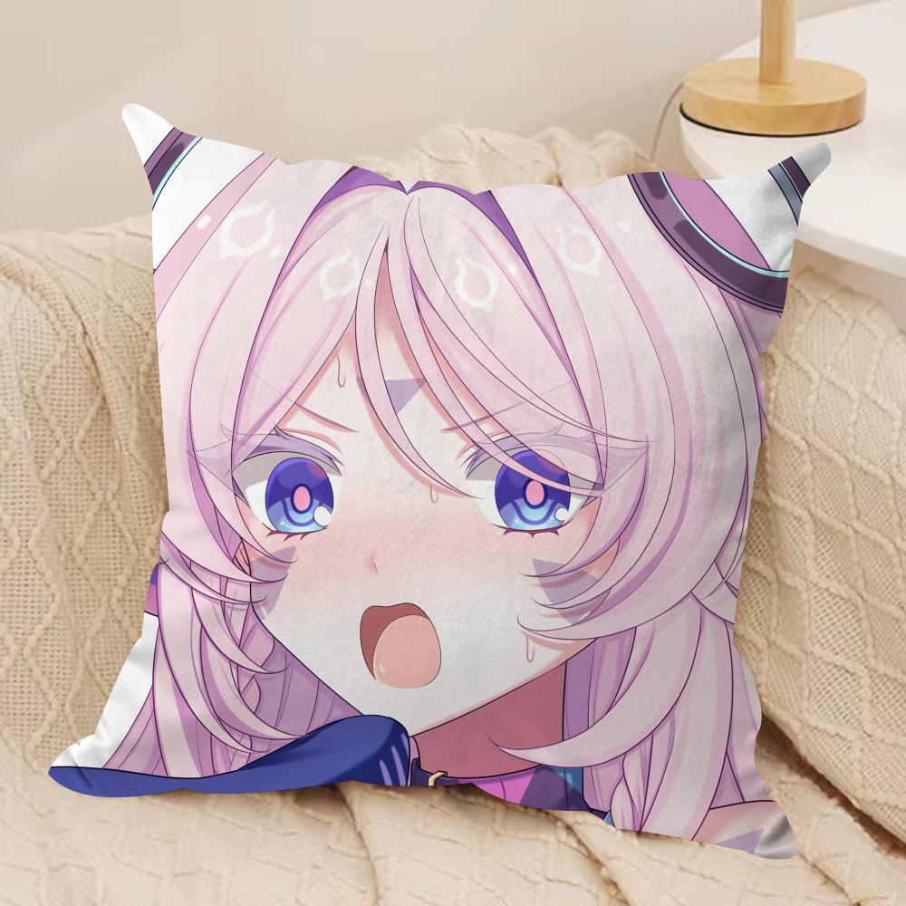 Genshin Impact Citlali Sexy Cushion Cover Silky Short Plush Invisible Zipper Dustproof Sofa Pillow Case for Home Decor