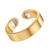 Magnetic Stone Bracelet Ring Set: Vintage Red Copper Floral Jewelry for Men & Women