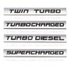 Car Sticker Twin Turbo Diesel Supercharged Turbocharged Logo Metal Emblem Badge Decal for BMW Audi Honda Toyota Jeep Ford Nissan