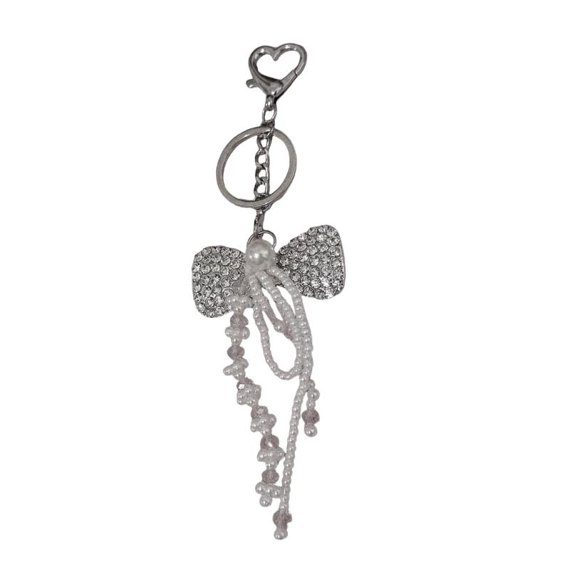 Elegant Phone Charm Chain with Bowknot Designs Versatile Sturdy Acrylics Charm Pendant for Women Ladies Daily Use