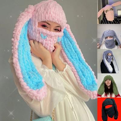 Halloween Balaclava Funny Hooded Mask Long Bunny Ears Hat Rabbit Ear Balaclava