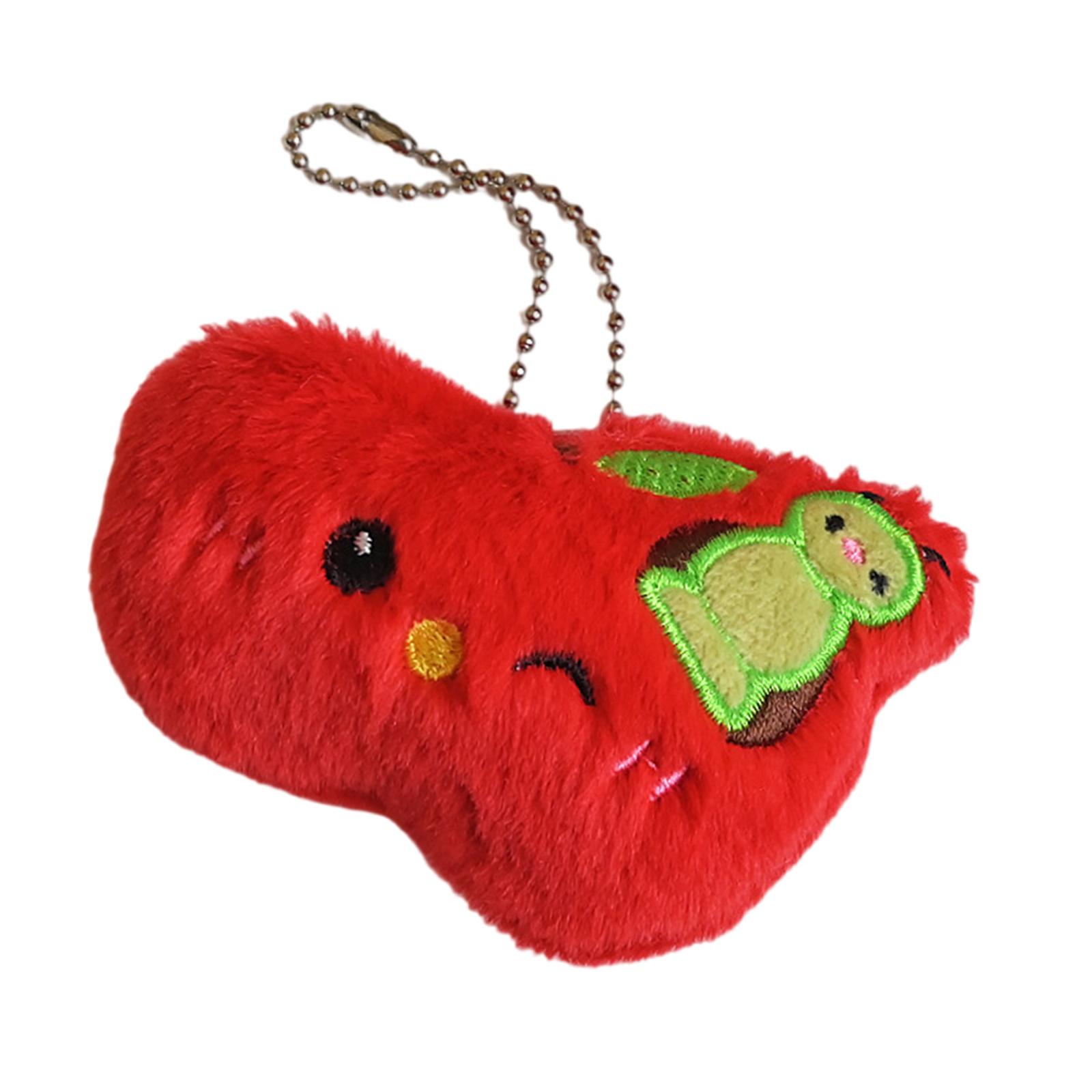 

Подвеска в форме яблока из плюшевых материалов, удобная и портативная, прекрасный дизайн для женских рюкзаков, украшение T2