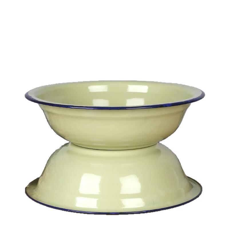 ZISIZ Thickened Rolled Rim Enamel Bowl