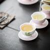 Solid Color Baby Powder Petal Ceramic Tea Cup Kung Fu Tea Set Household Small High-footed Tea Cup Master Cup