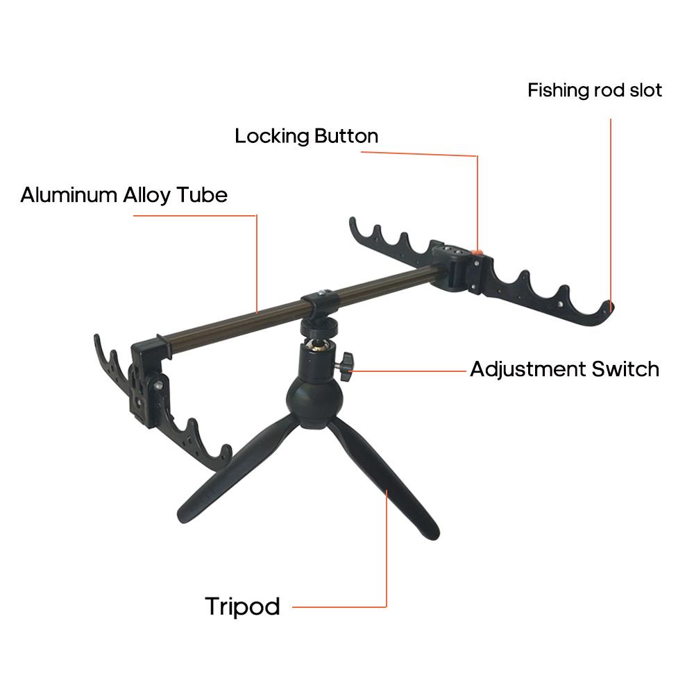 Cheap Luminous Fishing Rod Stand Aluminum Alloy Fishing Pole Pod Holder