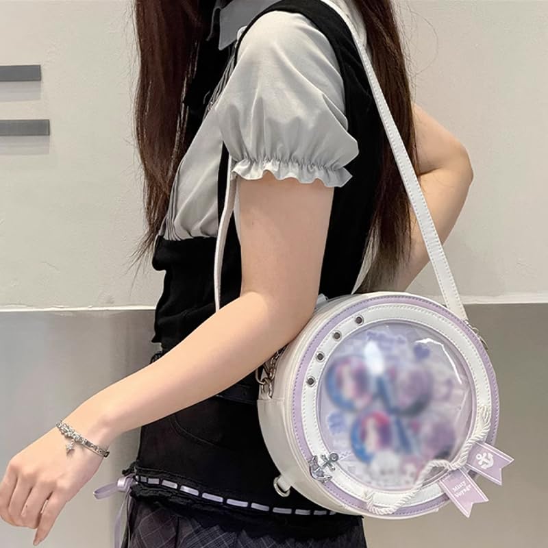 Soda Mint Tea Marine Ita Bag/Lavender, Perfect for Otaku Activities, G.trigger Ita Bag, Clear Bag [Parallel Import]