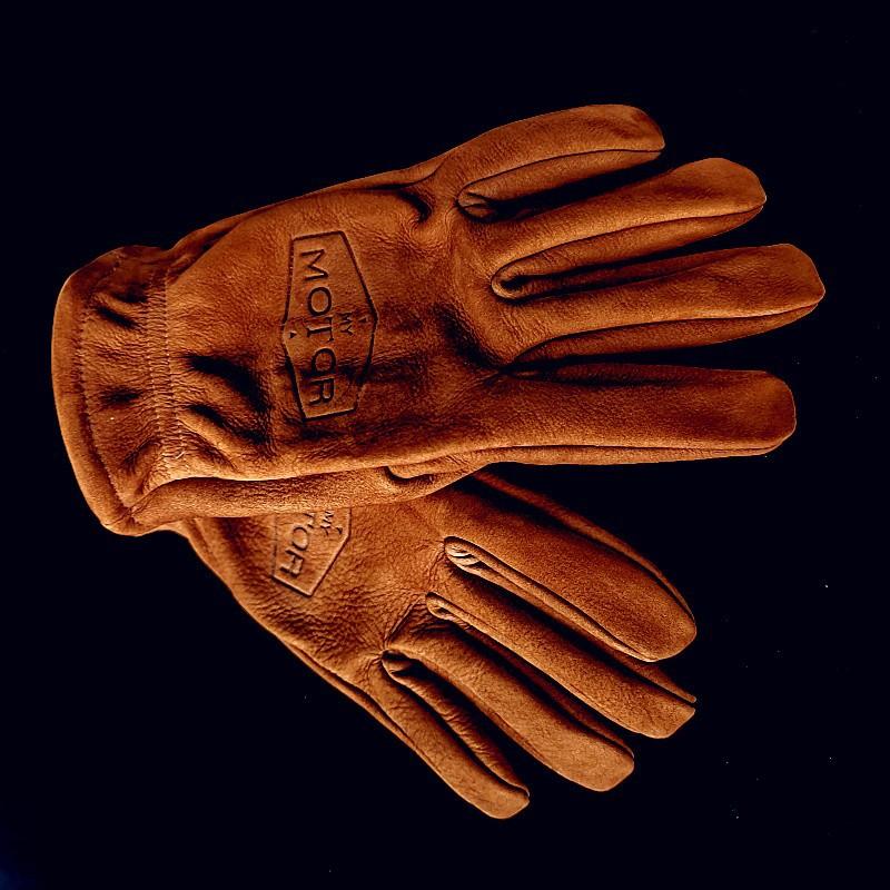 Retro Motorcycle Gloves Frosted First-layer Cowhide Men's and Women's Motorcycle Wear-resistant Warm Camping Gloves