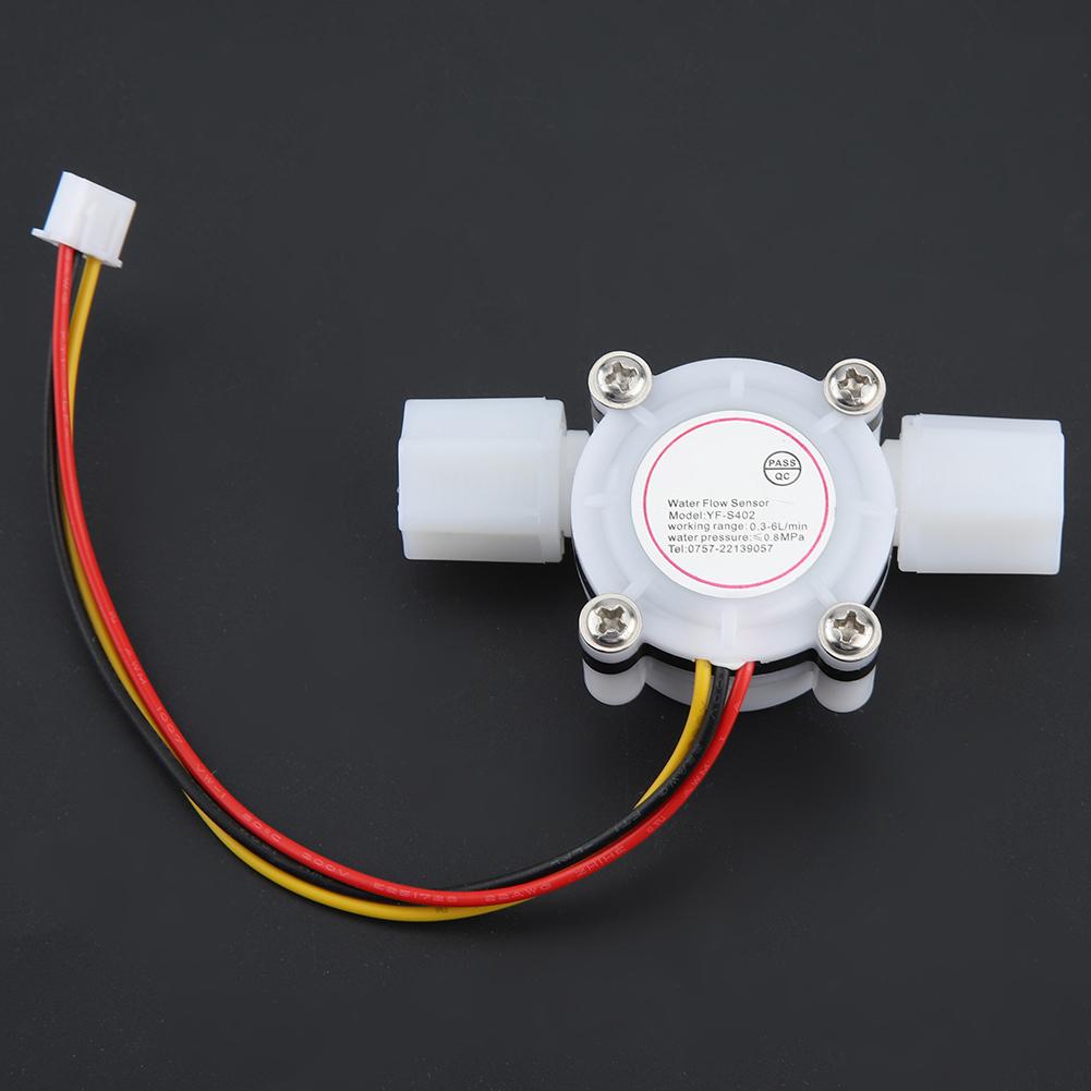 1Pcs Water Hall Flow Effect Sensor Control Flowmeter G1/4 For Water Cooler