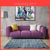 Modern Animal Art Canvas Wall Hanging For Living Room Decor With Abstract Colorful Horses
