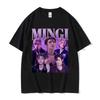 Summe Kpop Band Choi San Ateez Grafisk Dam Unisex Hip Hop Kläder Överdimensionerad Bomullstryckt T-shirt Andningsbar T-shirt