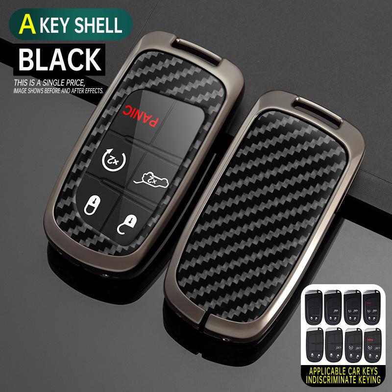 Alloy Car Remote Key Case Cover Protect Shell Bag For Jeep Renegade Compass Grand Cherokee Fiat Chrysler 200 300C Wrangler Dodge