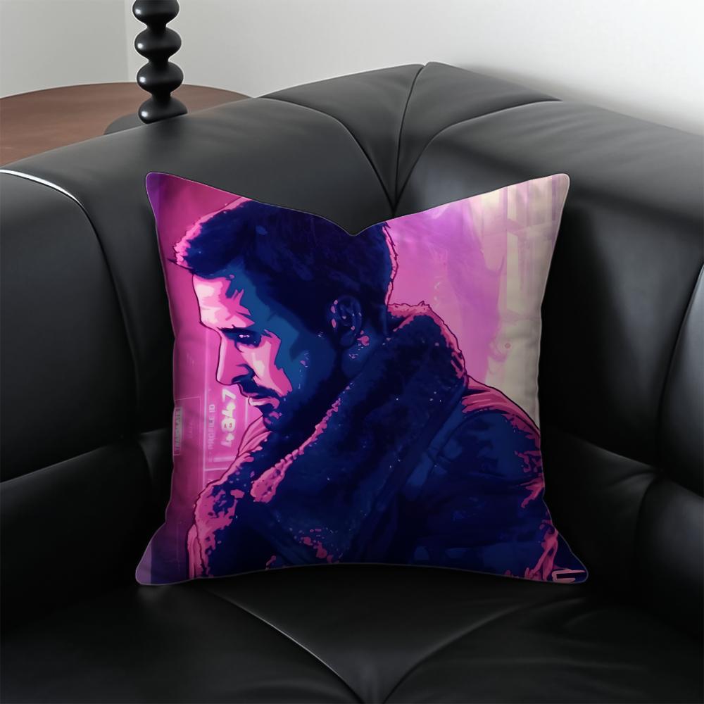 Classic Blade Runner 2049 Sci-Fi Movie Cushion Cover Pillow Case Anti-Dustmite Invisible Zipper Silky Plush Cushion