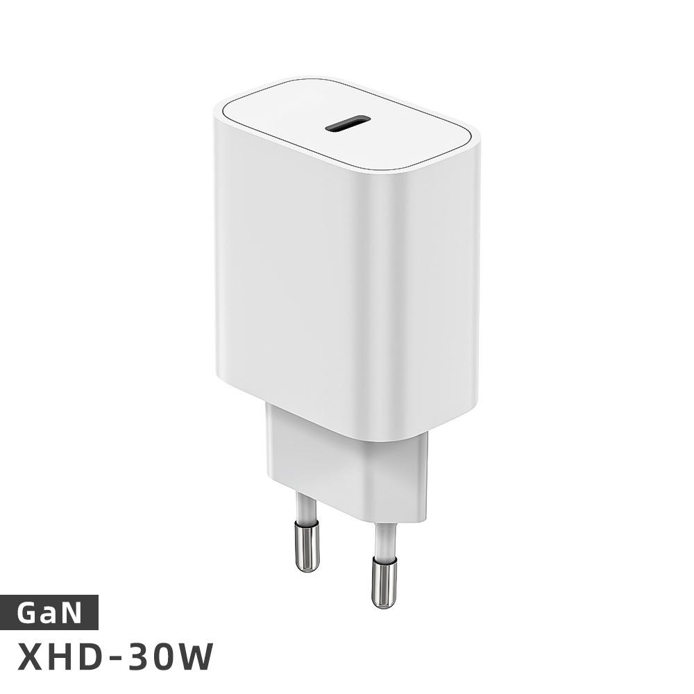 

Новое 30 Вт зарядное устройство из нитрида галлия европейского типа для быстрой зарядки, подходит для зарядного устройства Apple 16, комплект для быстрой зарядки Samsung, зарядка Apple 15 GaN 30lW single C European standard