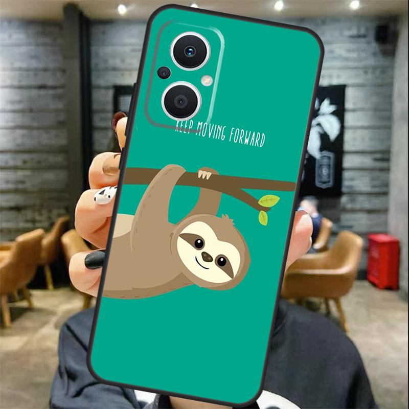 Funny Cute Sloths Case For OPPO Reno 8T 7 8 10 11 12 13 Pro 13F 12F OPPO Find X8 Pro X6 X3 X5 Lite Cover Coque