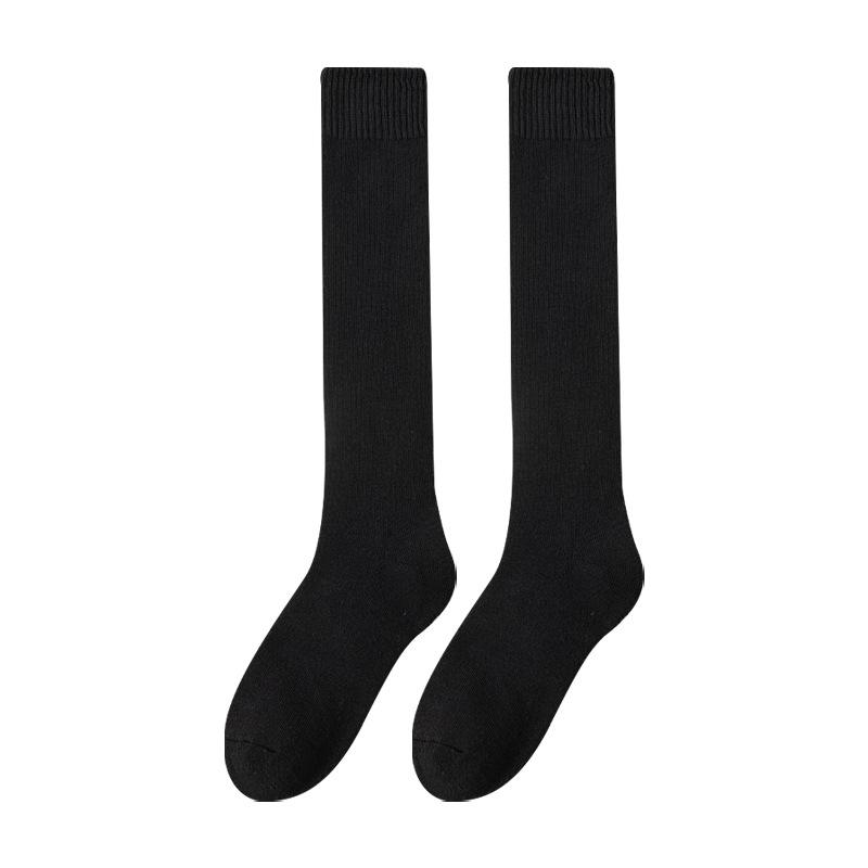 Autumn And Winter Calf Socks Women'S Fleece Thickened Terry Warm Stockings Children'S Medium Tube Socks Tide High Tube Cotton Socks