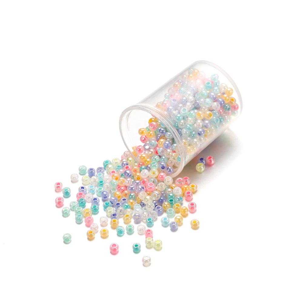 

1800 шт., 2 мм, сладкий цветной шарм, чешский стеклянный бисер, милый объемный маленький шарик для браслета «сделай сам», принадлежности для изготовления ювелирных изделий 2mm x Hole 1.0mm