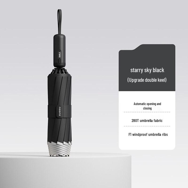 ZUODU Fully Automatic Windproof Reverse Umbrella