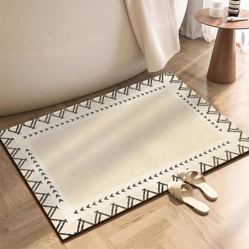 Luxury Diatomite Bathroom Shower Bath Mat Absorbent Foot Mats Non-slip Quick Dry Toilet Rugs Carpet Doormat Washable