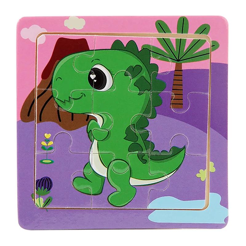 3D Puzzles Cartoon Animals Montessori Game Children Cognitive Jigsaw Puzzle Infant Playthings Educational Toys Ideal for Toddler