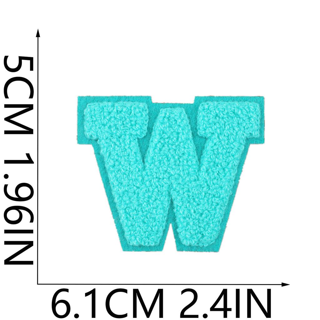 Mehrfarbiger A-Z Buchstaben Stickerei Stoffaufkleber 5cm Farbe 26 Englische Buchstaben Stickerei Aufkleber Kleidung Dekoration Patch Aufkleber