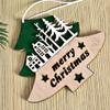 4pcs DIY Christmas Tree Wooden Pendant Handmade Christmas Hanging Decoration  Children Gifts