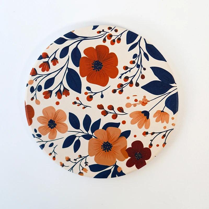 

1/4 шт. подставки под цветы керамические деревянные противоскользящие впитывающие коврики для стаканов с напитками теплоизоляция кухонные принадлежности аксессуары украшения