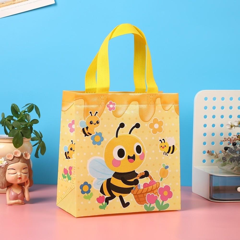 10Pcs Waterproof Gift Packaging Bags Reusable Flower Shopping Tote Bag  Kids Birthday Party