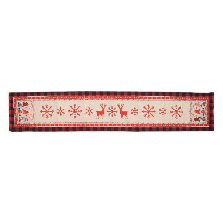 Christmas Table Runner Santa Pattern Xmas Chair Slipcovers Christmas Party
