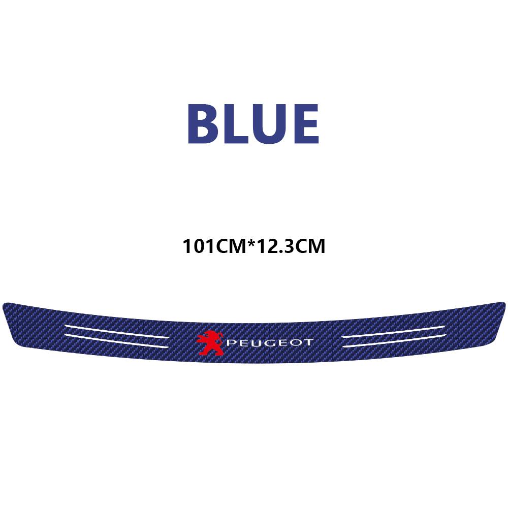1PCS Carbon Fiber Car Door Sill Threshold Protector Stickers Decals Center Cover For Peugeot 208 3008 308 206 2008 406 5008 207