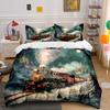 Winter Train Journey Gift Set  Kid'S And Adults' Bedroom Decor, Exquisite Three-Piece Bedding Set Gift