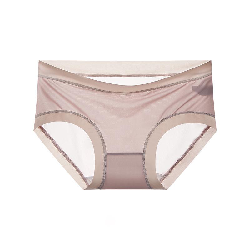 Women's Summer Comfortable Cool Feeling 10A Antibacterial Ice Silk Sports Breathable Briefs