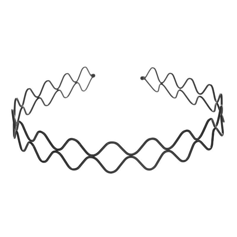 Metal Wavy Headband Stylish Headband Thickened Face Wash