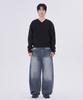 GLW Minimal V-Neck Crop Knit Black