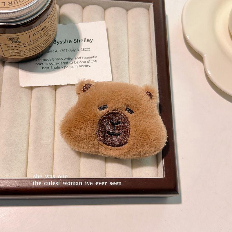 Capybara Girl Face Washing Plush Headband