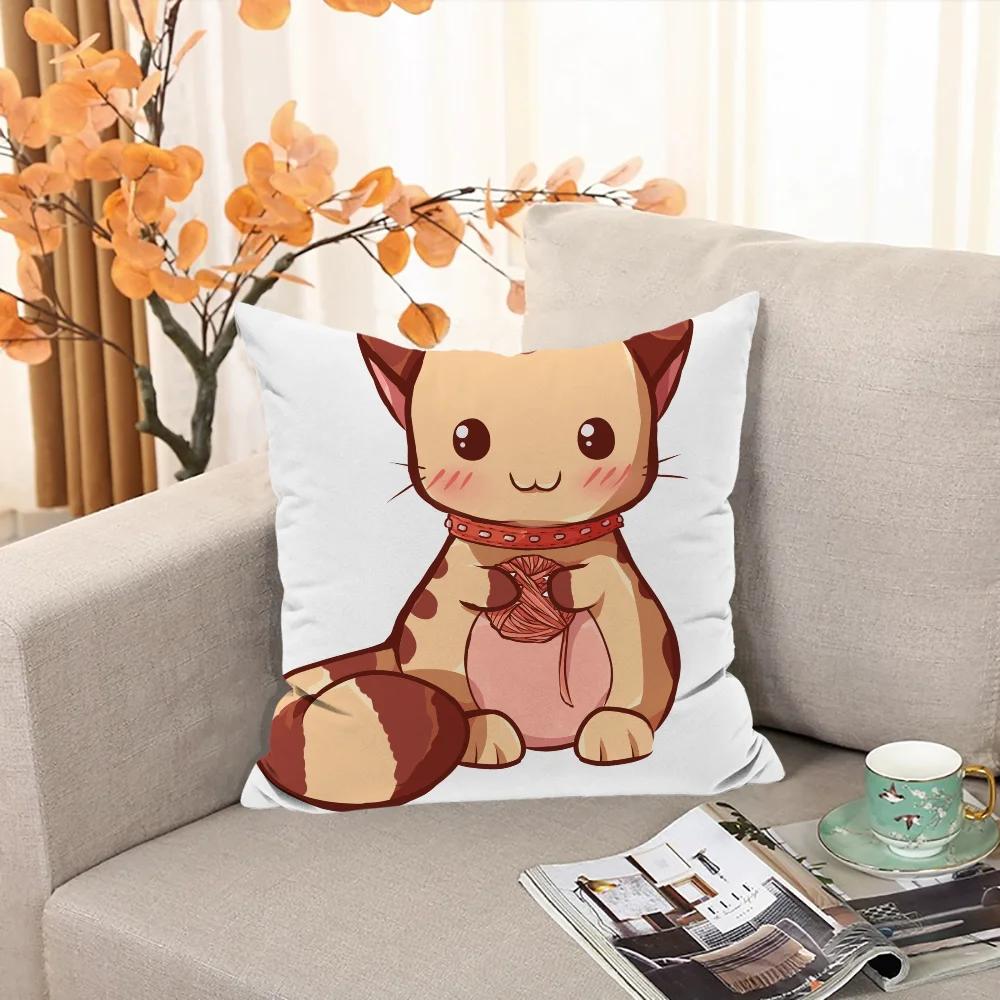 Kawaii Cat Decorative Pillows Anime Pillow Cover Sofa Cushions Cushion Covers Pillowcase x Body Fall Decor Bed Throw