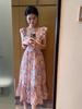 Seaside Summer Chic Floral Short Sleeve Slimming Dress