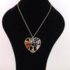 Natural Stone Tree of Life Heart Necklace Pendant