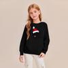 Kids' Fashion Loose-Fit Casual Long-Sleeve Christmas Print Oversized Crewneck Sweatshirt