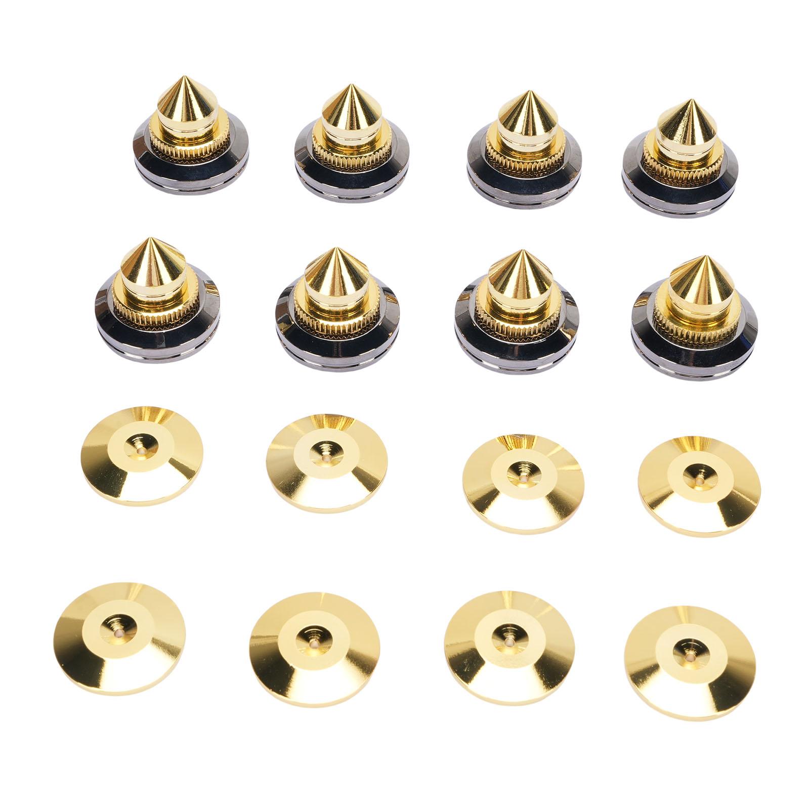 

Speaker Foot Spikes Height Adjustable Pure Copper Shock Absorption Speaker Feet Spike Pads for Amplifier Musical