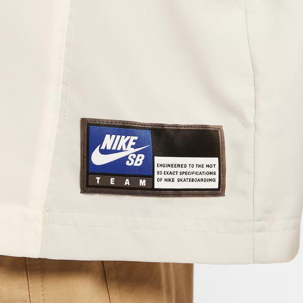 Nike Dri-Fit Sb Skin-Friendly Fashion Versatile Simple Short Sleeve Shirt Men Shirts Sail Light-Bone Black HJ2959133