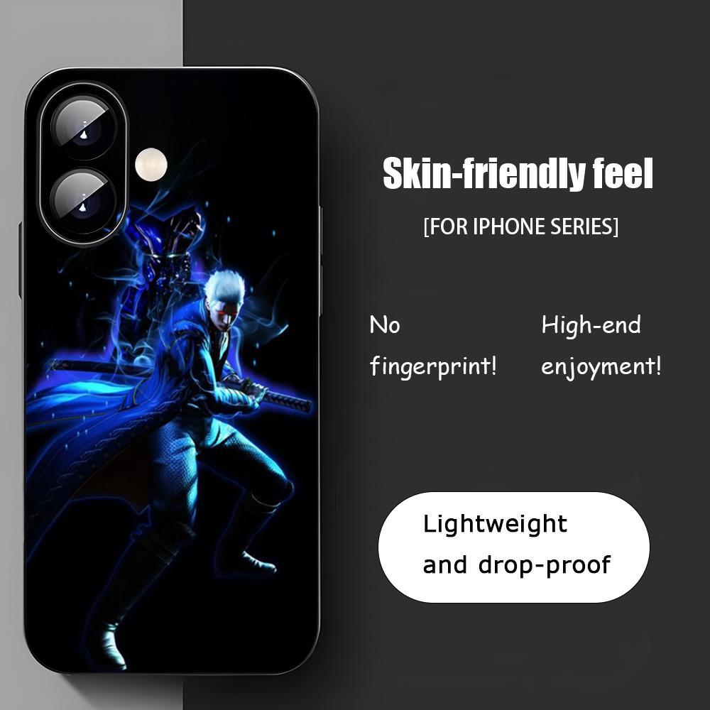 

Devil May Cry Hot Game Cool Phone Case For iPhone 16 15 14 13 12 11 X XR XS 8 Plus Mini Pro Max Soft black Shockproof Cover iPhone 13