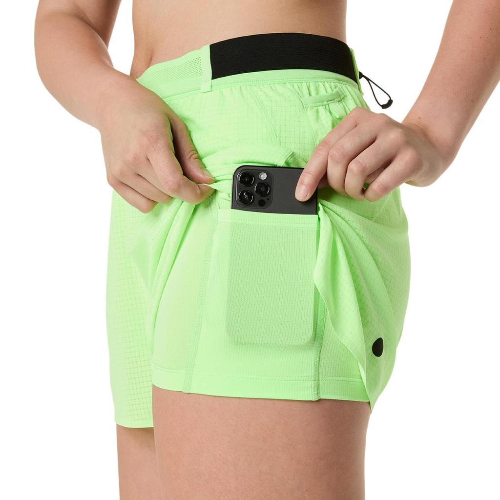 Asics Running Wear METARUN Split Shorts 2012D349 Women's 300 (Illuminate Green) M
