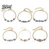 Mediterranean Good Luck Bracelet Evil Eye Hand of Fatima Women