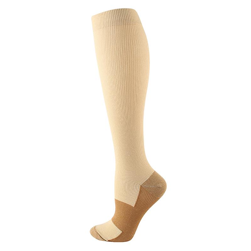 Compression Stockings Blood Circulation Promotion Slimming Compression Socks Anti-Fatigue Comfortable Solid Color Socks