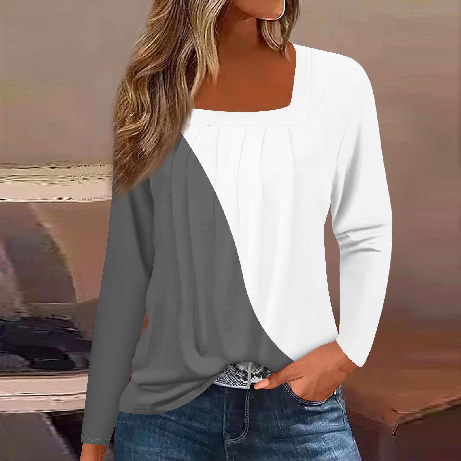 

Жен. Футболка Футболка С цветочным принтом Длинный рукав Повседневные Выходные Мода Классический Квадратный вырез Обычный Топ XL