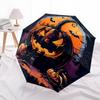 1pc Pumpkin Moon Automatic Folding Umbrella - Design, Durable Iron Frame for Travel, Outdoor, Beach Fashion Accessory A0920024