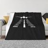 Flying Fortress Fighter Blanket Pilot Plane Thermal Soft Flannel Blanket Portable Travel Blanket