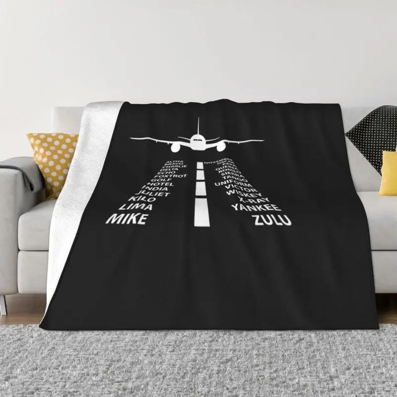 Flying Fortress Fighter Blanket Pilot Plane Thermal Soft Flannel Blanket Portable Travel Blanket